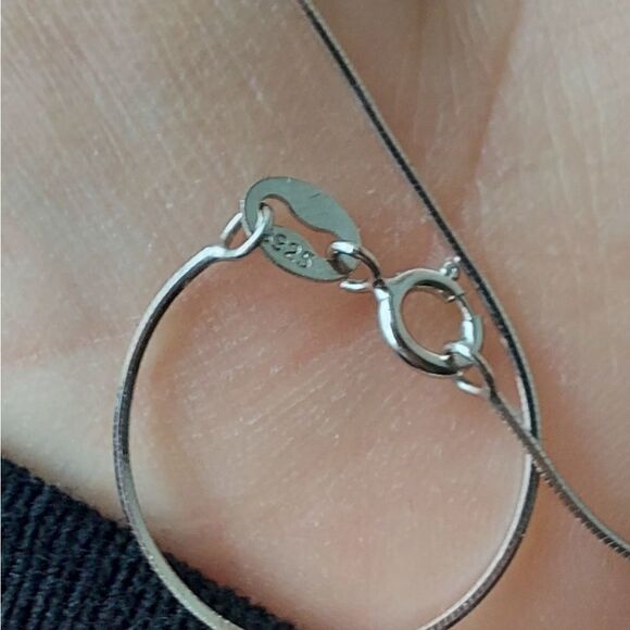 2.1 Carat Emerald Sterling Silver Necklace - Picture 7 of 9